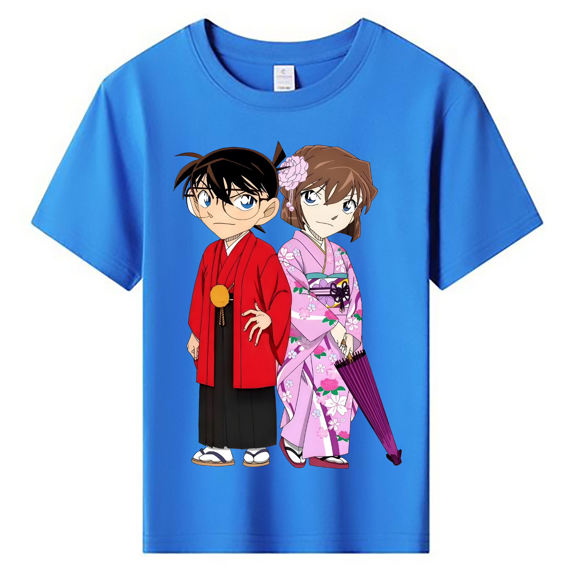 （画像用） 名探偵コナン 江戸川 コナン Detective Conan Conan Edogawa 綿100％キッズTシャツ（フロントプリント）